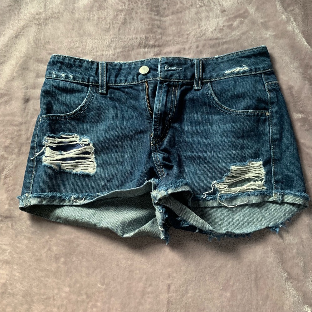 Dark Washed Denim Shorts